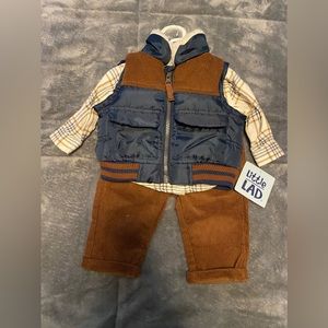 New with tags 3piece corduroy infant outfit.